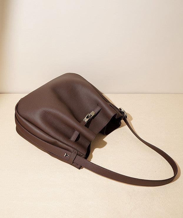 Stylish Modern Soft Leather Bucket Bag for Women - Fashionable Crossbody Shoulder Handbag - Perfect for Work, Travel & Everyday Use