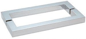 Polished Chrome SQ Style 18-Inch Back-to-Back Towel Bar - Bathroom Towel Holder for Modern Home Decor, Spa & Hotel Use