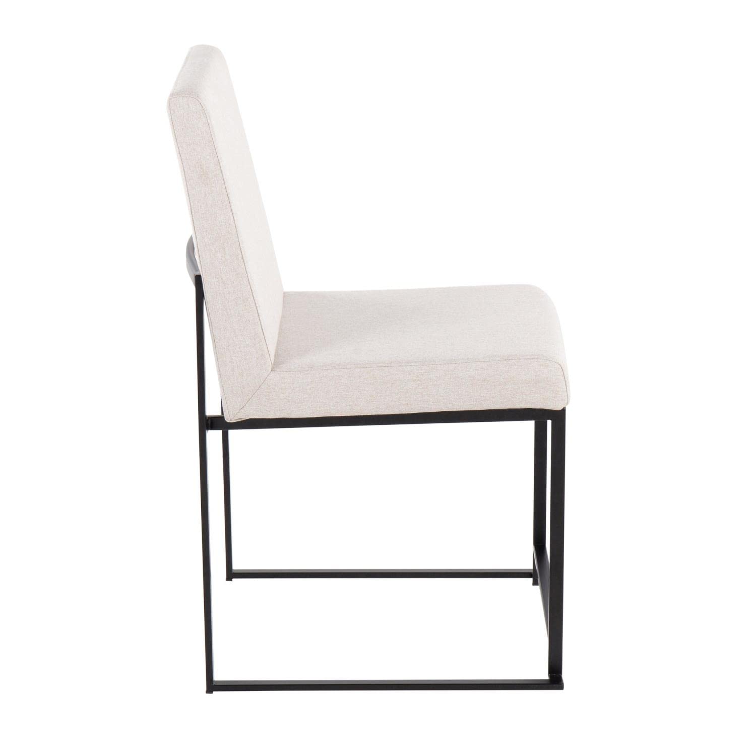 LumiSource High Back Fuji Dining Chair Set of 2 - Modern Upholstered Kitchen Chairs for Dining Table - Comfortable Contemporary Seating for Home, Restaurant & Office Use