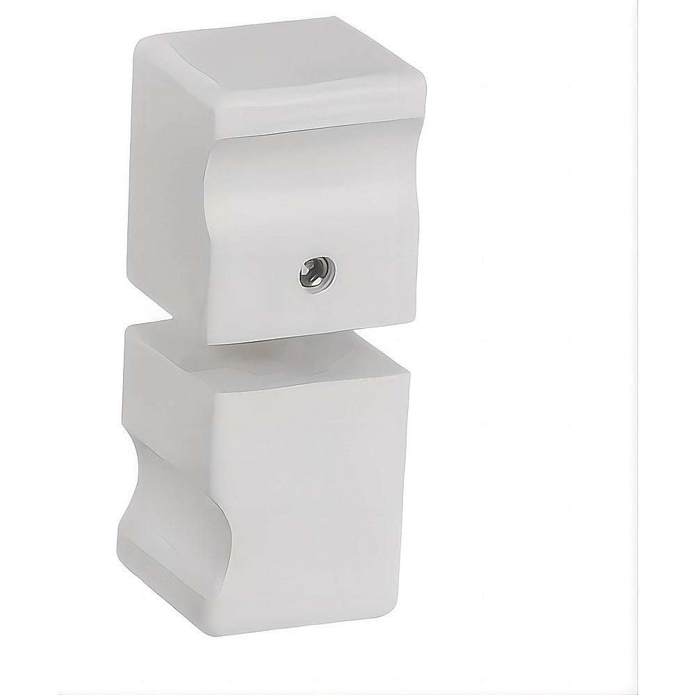 120x70cm Frameless Corner Shower Screen with White Channel & Stainless Steel Hinges, Square Knob Handle - Perfect for Modern Bathroom Renovation and Space-Saving Design
