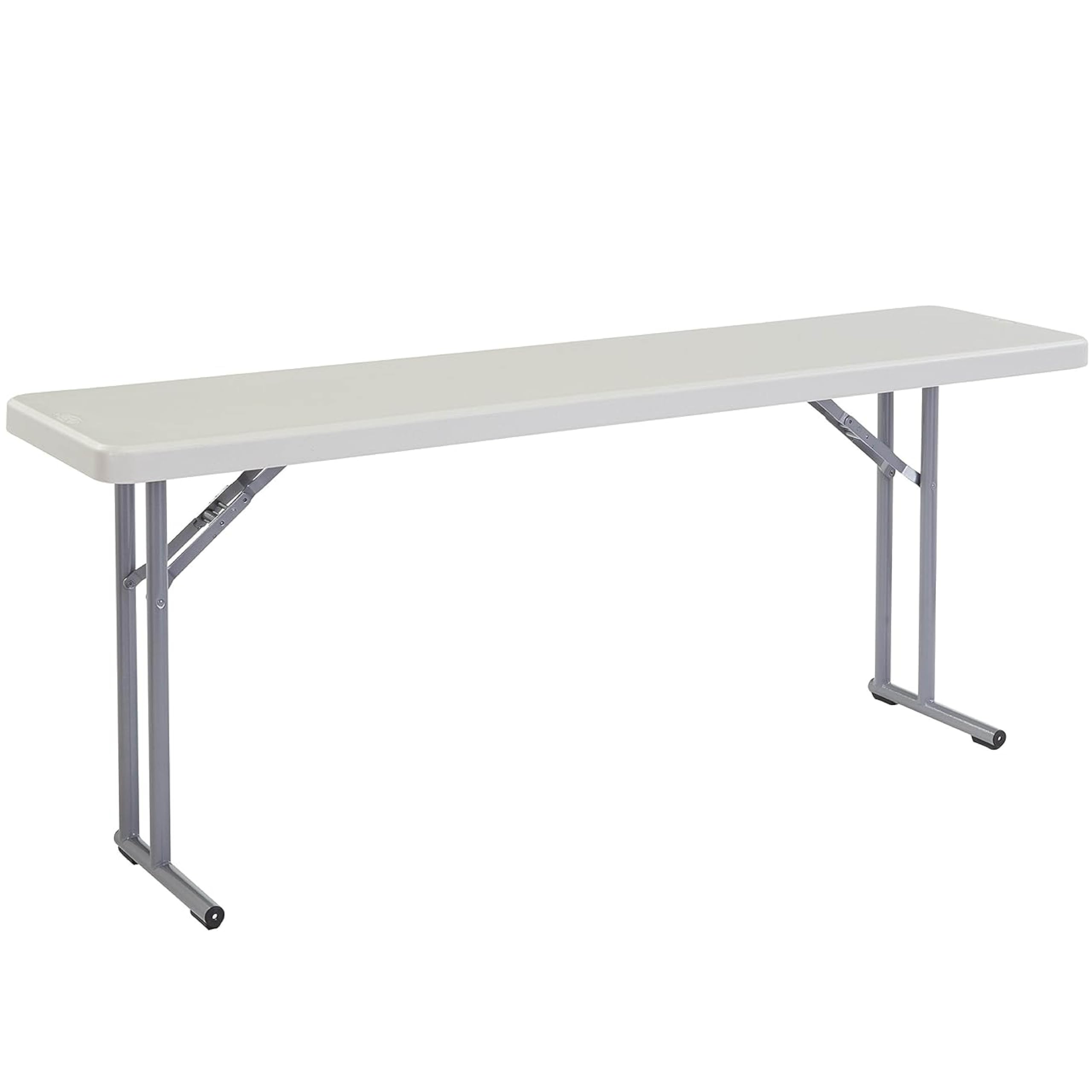 National Public Seating 18x72 Inch Heavy Duty Folding Table - Portable & Durable Speckled Gray Conference Table for Office, Training Rooms, Events - Lightweight Foldable Indoor/Outdoor Use - Perfect for Seminars, Meetings & Outdoor Gatherings
