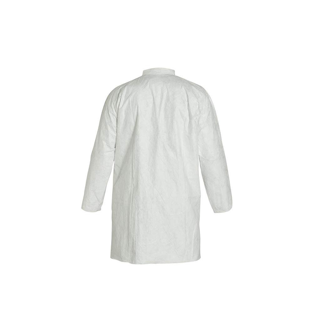 DuPont TY212SWHXL003000 Tyvek 400 TY212S Disposable Lab Coat - Open Cuff, White, X-Large (Pack of 30) | Protective Coverall for Medical, Laboratory & Cleanroom Use | Chemical & Particle Resistant Safety Wear