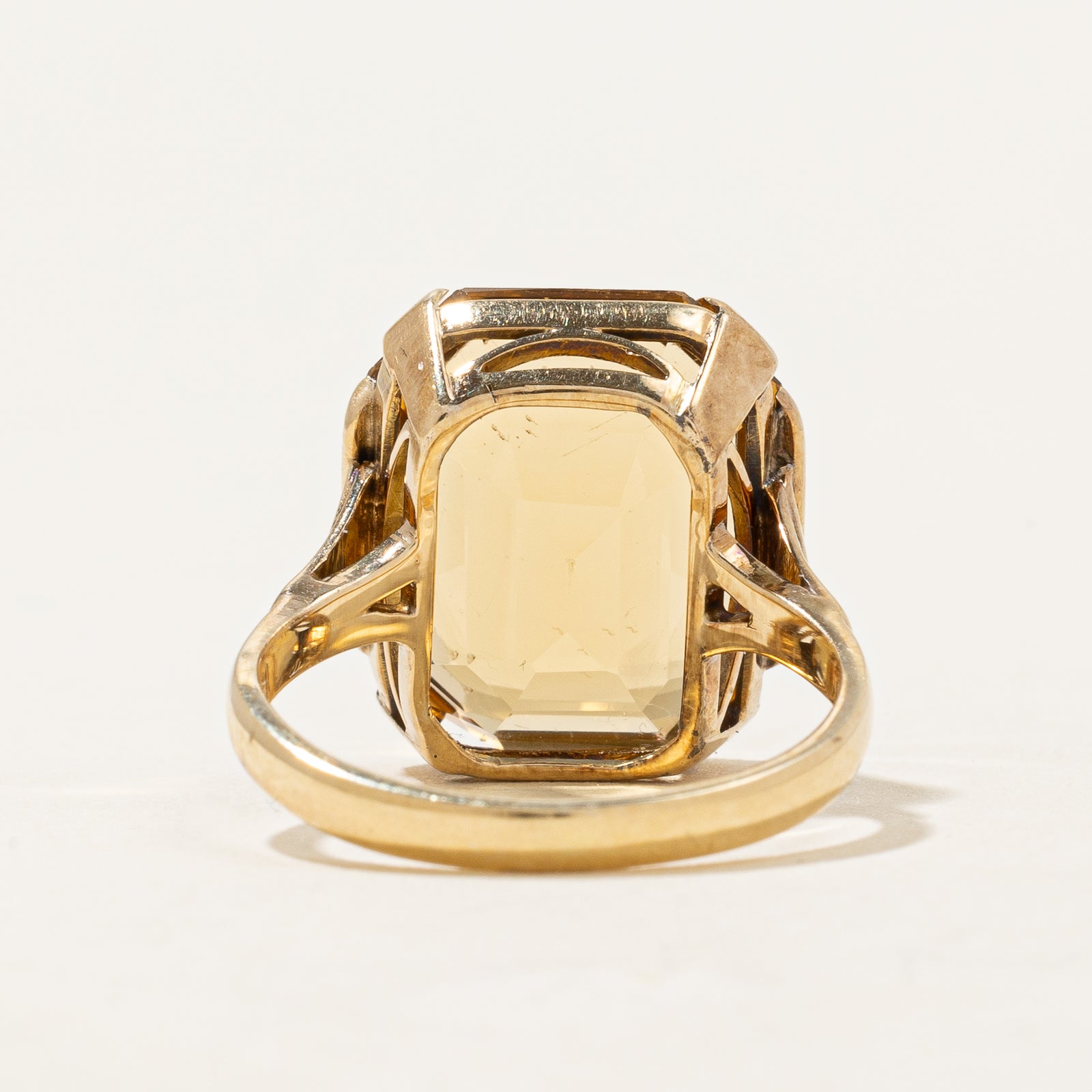 11.50ct Natural Citrine Cocktail Ring - Size 5.75 - Elegant Statement Jewelry for Parties, Weddings & Special Occasions