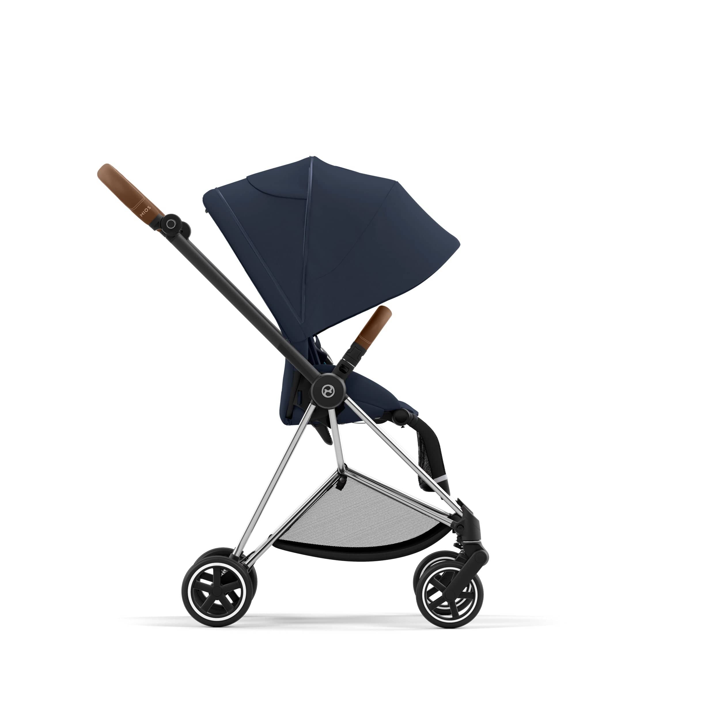 Cybex Mios 3 Complete Stroller - Lightweight Travel Stroller with Reversible Seat, Chrome/Brown | Perfect for Urban Commuting & Family Outings