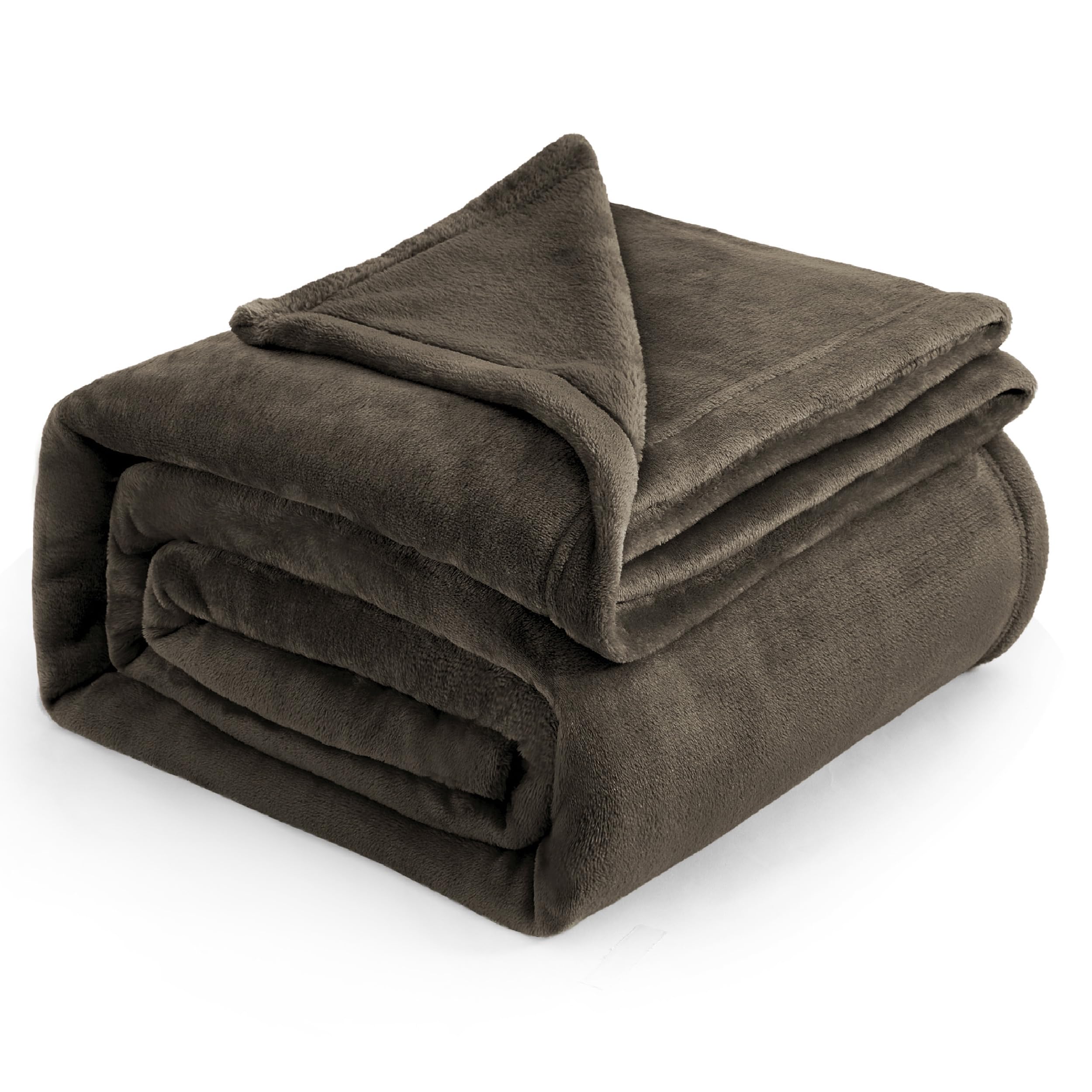 Bedsure King Size Brown Fleece Blanket - Ultra Soft, Lightweight, Plush & Cozy Microfiber Blanket (108x90 Inches) for Bed, Couch, Sofa, and Home Decor - Perfect for Winter, Fall, and Gift Giving
