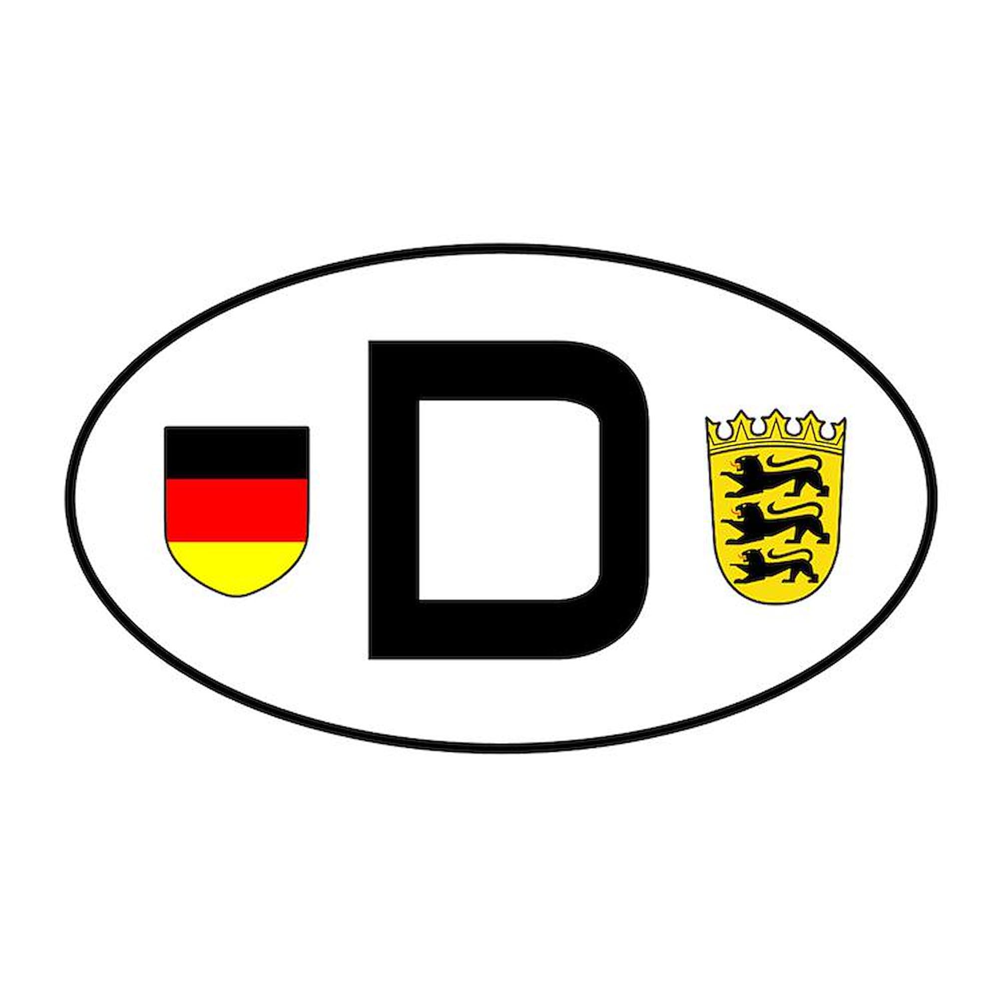 Germany Car Oval Magnet - Baden Wuerttemberg Euro Oval Bumper Sticker for Cars - Perfect for Travel, Road Trips & Showing European Pride