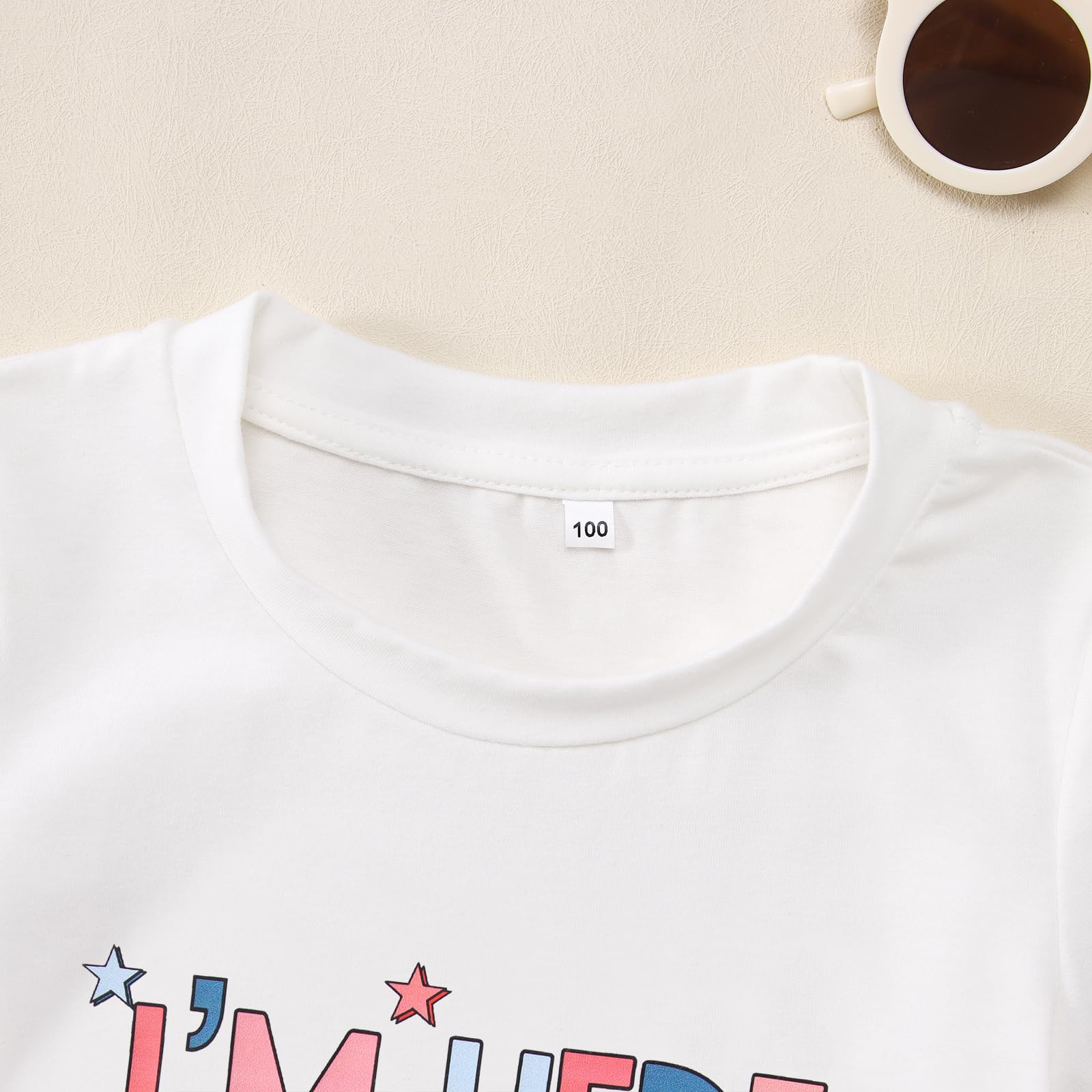 4th of July Kids Shirt - Patriotic 'I'm Here for The Snacks' Graphic Tee for Toddler Boys & Girls - Perfect for Independence Day Celebrations