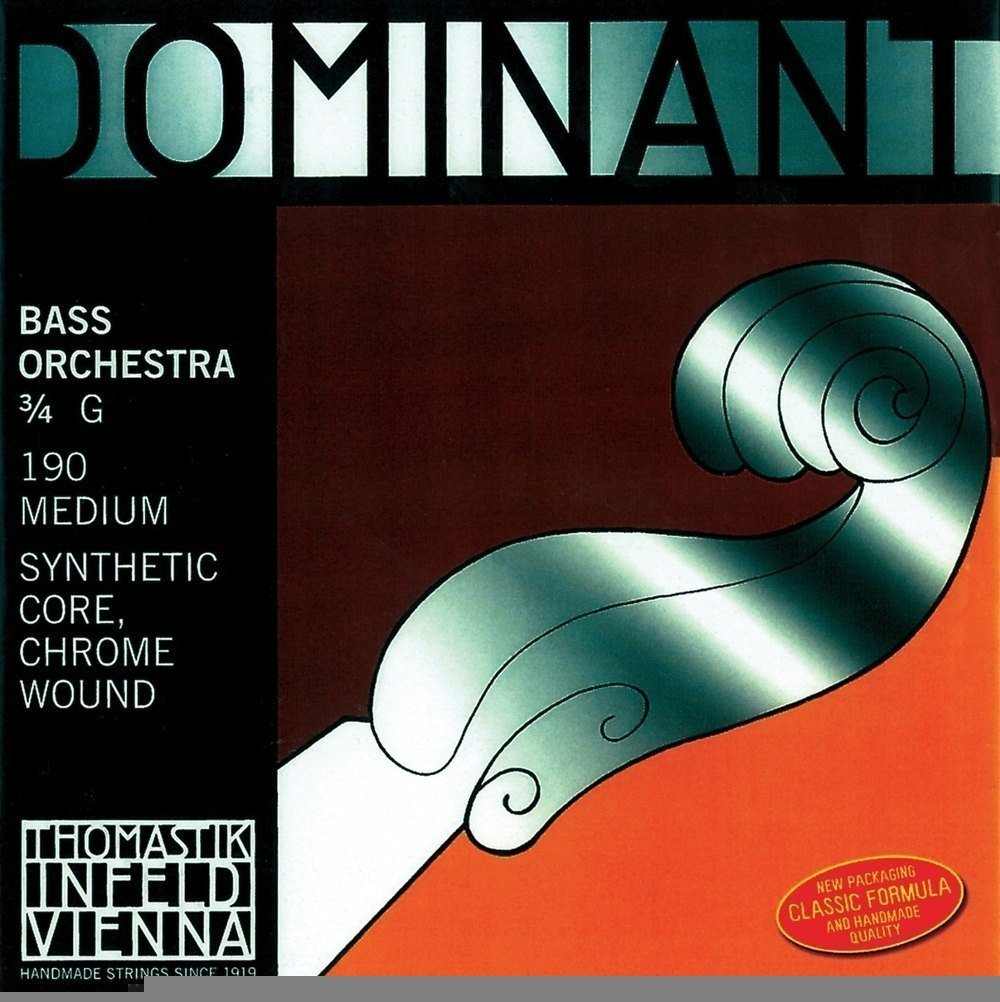 Thomastik-Infeld 191s Dominant E String for Double Bass - Chromesteel Wound, Medium Tension, 3/4 Size (Solo Tuning) | Professional Quality Bass Strings for Orchestral Performances & Studio Recording