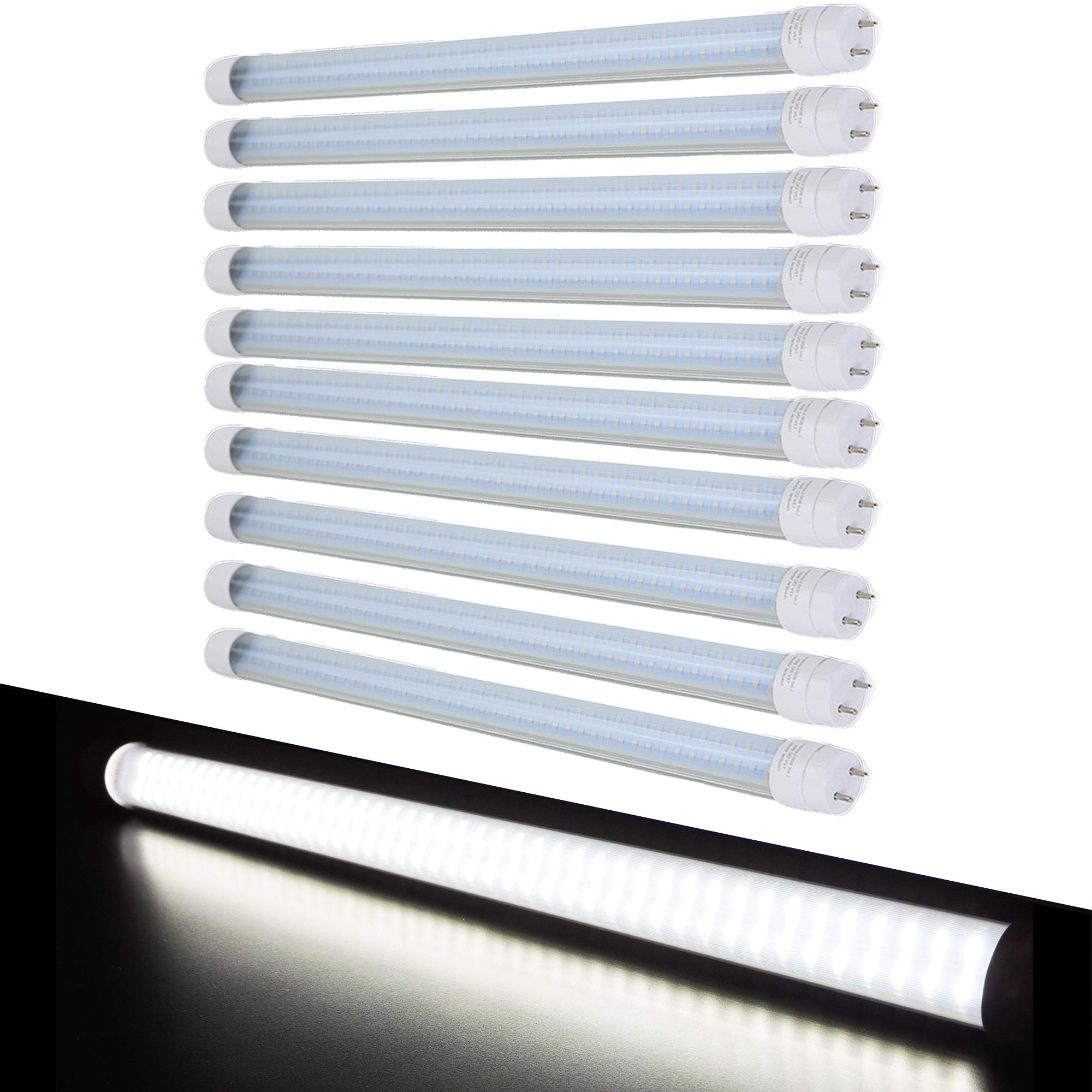 10 Pack RV LED T8 Light Bulbs 18 Inch 600 Lumen Natural White - Fluorescent Tube Replacement for Campers, Trailers, Motorhomes - Energy Efficient Lighting Solution for Indoor & Outdoor RV Use