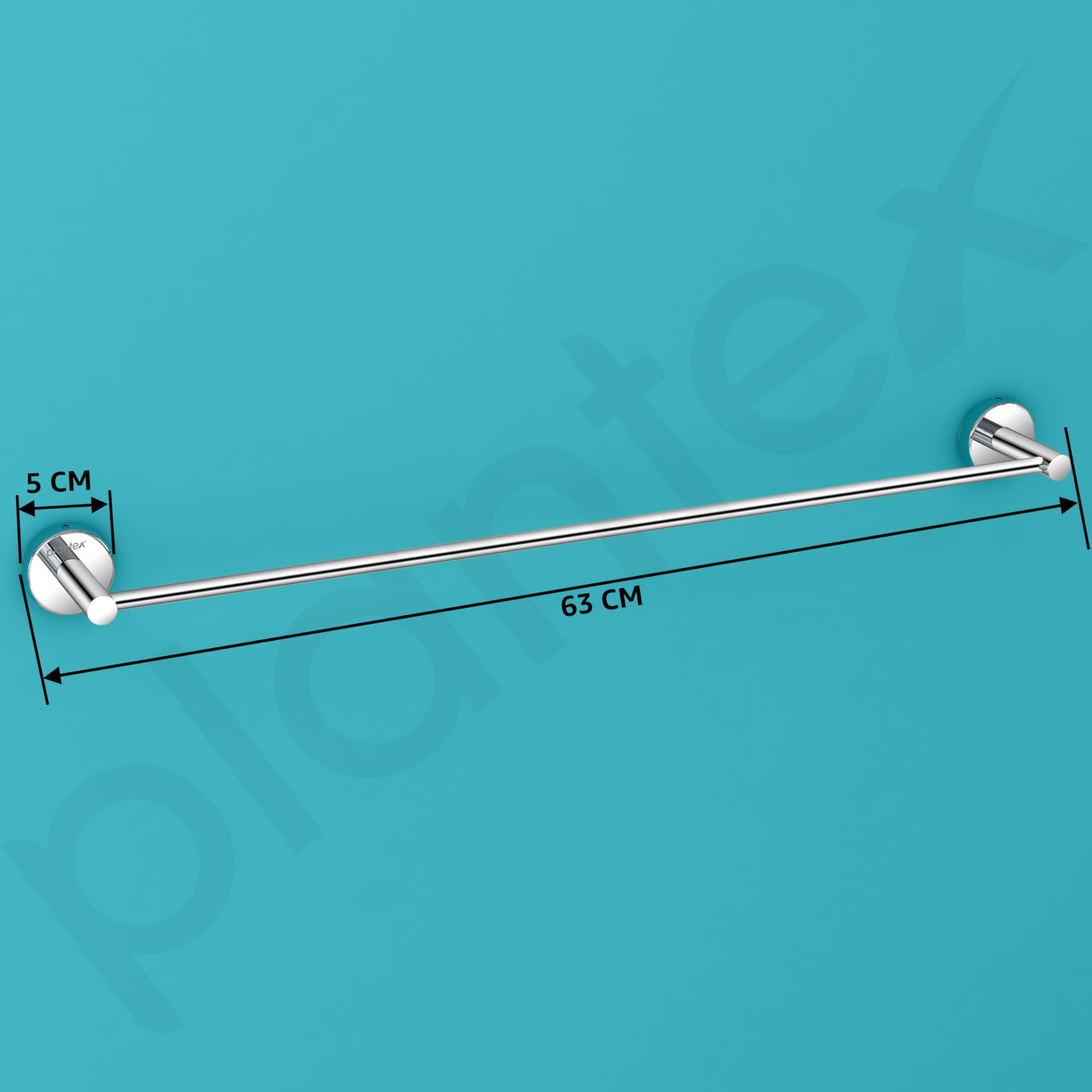 Plantex 24 Inch Stainless Steel Towel Holder - Chrome Bathroom Towel Rod, Hanger & Stand for Bathroom, Kitchen, Laundry Room - Durable & Rustproof Bath Accessories (Pack of 1)