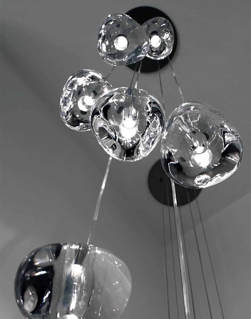 Elegant Crystal Pendant Light - Modern Chandelier for Dining Room, Bedroom & Living Room Decor - Dimmable LED Hanging Lamp for Home & Office Lighting
