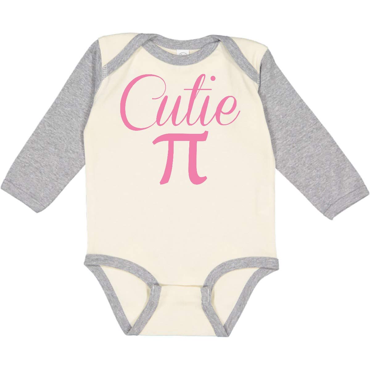 Inktastic Cutie Pie Pink Long Sleeve Baby Bodysuit - Soft Cotton Infant Onesie for Newborns & Toddlers - Perfect for Playdates, Photo Shoots & Everyday Comfort