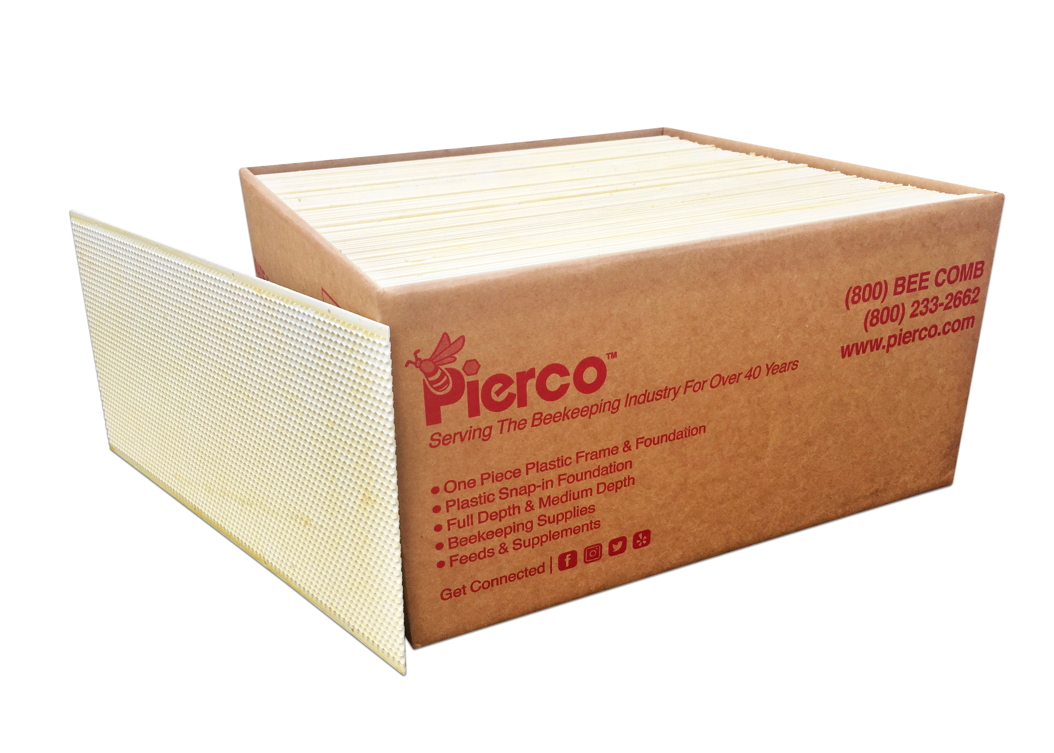 9 Deep Plastic Foundation Waxed Sheets - 100 Pack for Beekeeping ($1.65 Each) | Premium Bee Hive Frames for Honey Production & Colony Growth