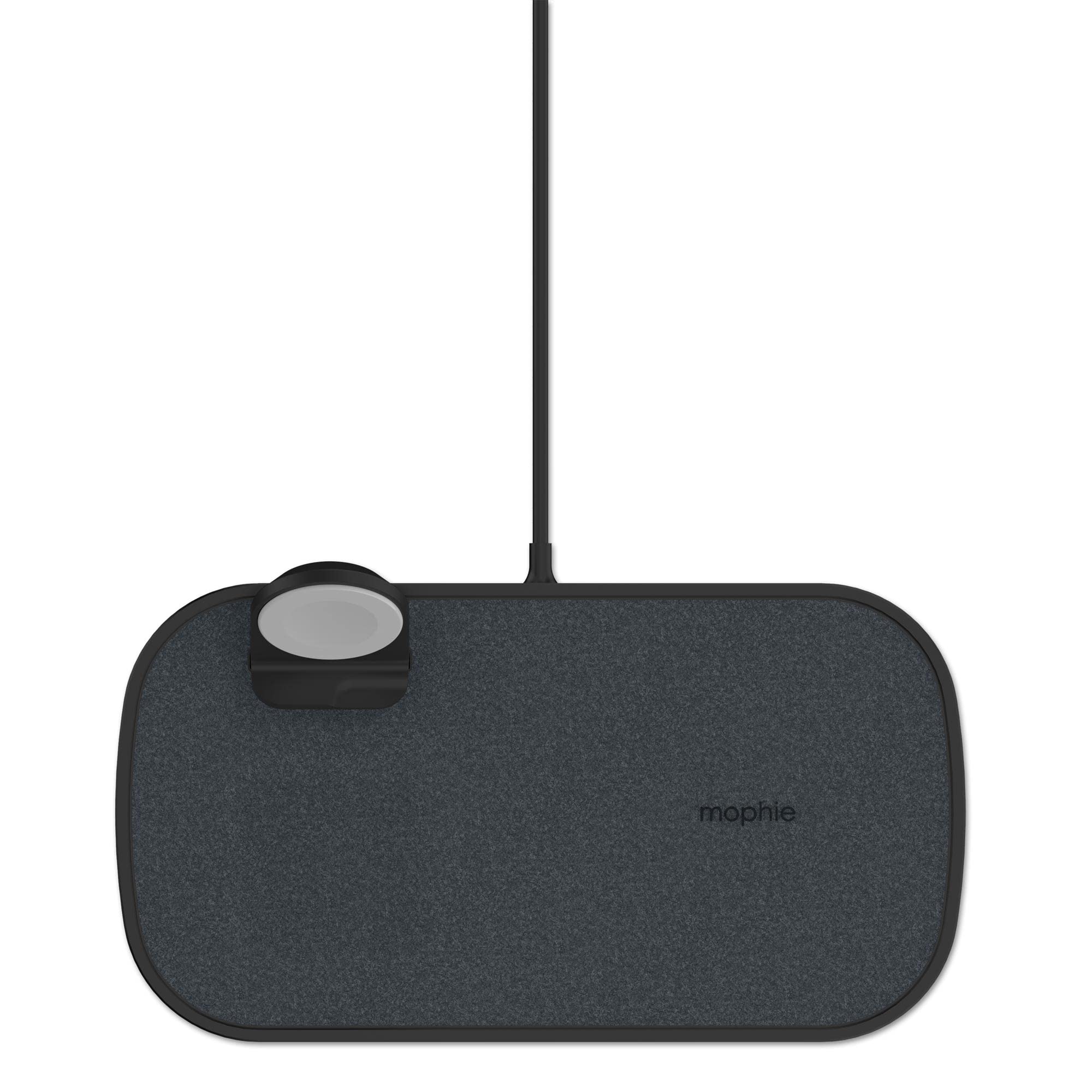 mophie 3-in-1 Wireless Charging Pad - 7.5W Qi-Certified Fast Charger for iPhone 11/12/13 Series, XS Max/XS/XR/X, 8/8 Plus, AirPods & Apple Watch (Black) | Perfect for Bedside, Office & Travel Charging