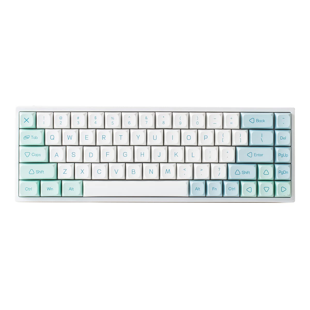 YUNZII KC68 Hot Swappable 68-Key RGB Mechanical Keyboard with Gateron Red Switches - Compact Wireless Gaming Keyboard for PC, Mac, Windows - Perfect for Typing, Coding & Esports (Mint Green)