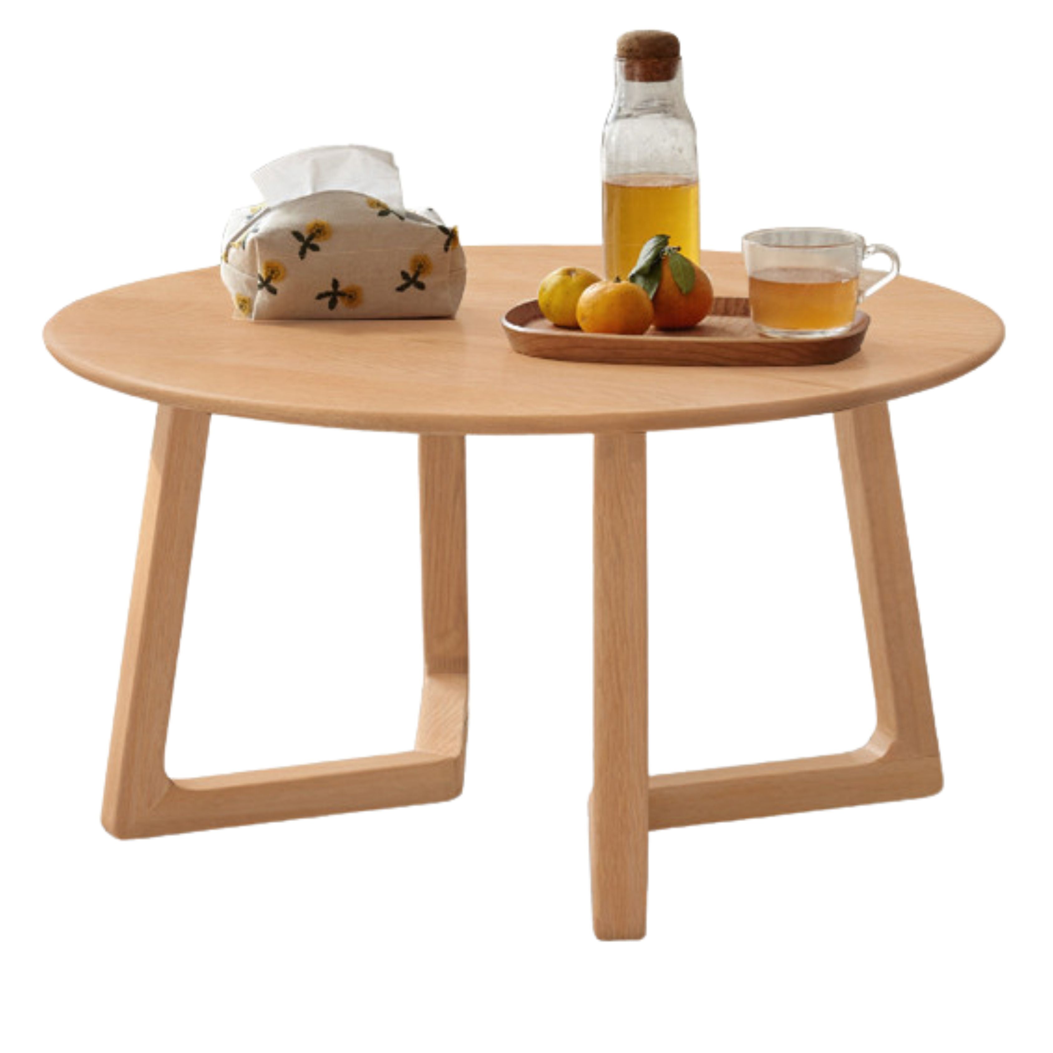 29.5x29.5x15.8 inch / 75x75x40сm / Natural wood color /beech wood coffee table