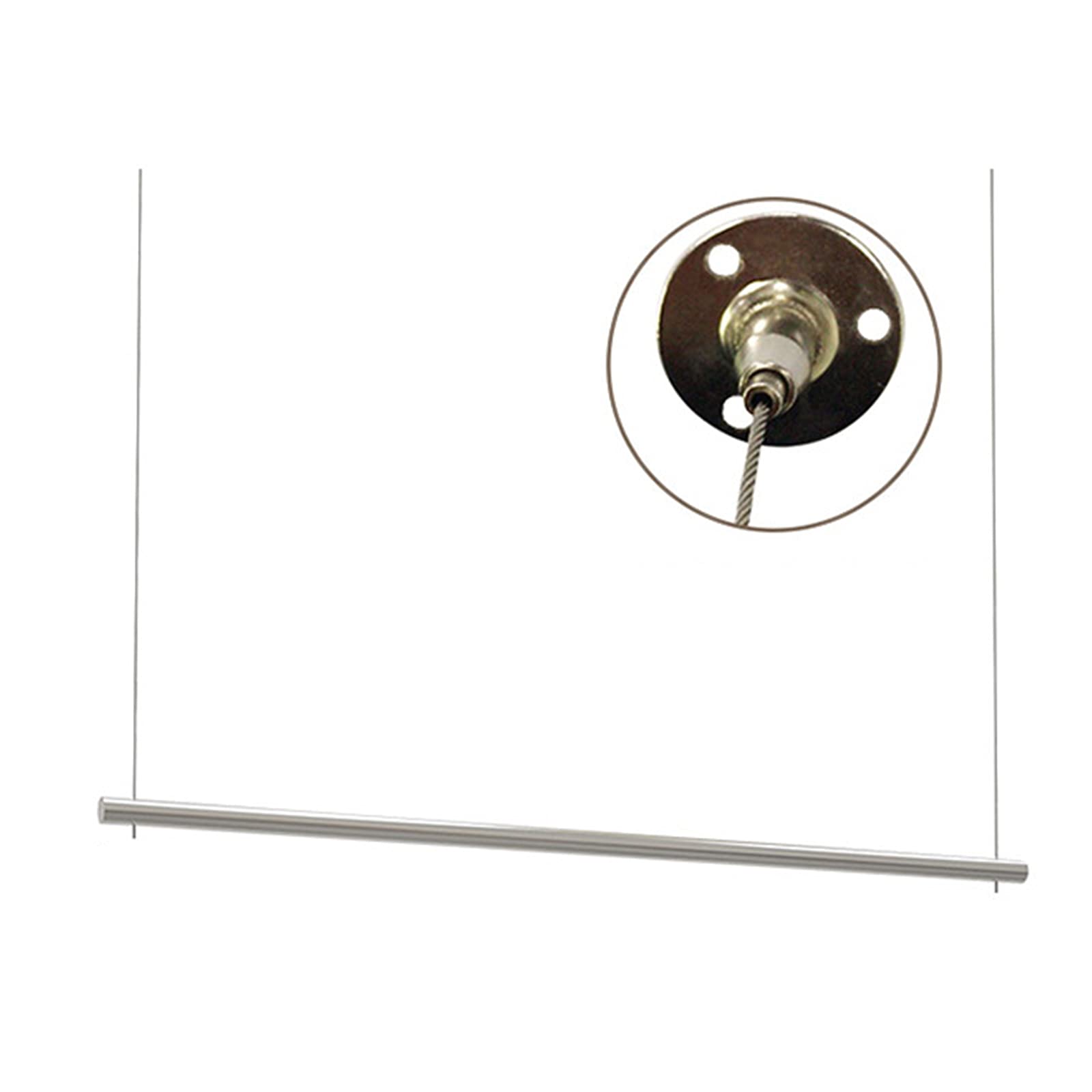 Adjustable Height Stainless Steel Garment Rack - Space Saving Hanging Clothes Rod for Retail & Boutique Display - Perfect for Bedroom Closet Organization, Store Merchandising & Ceiling Mounted Storage Solutions