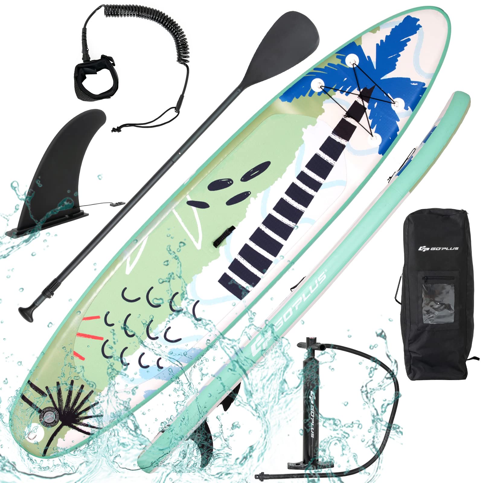 **COSTWAY Inflatable Stand Up Paddle Board with Full Accessories & Carry Bag | Non-Slip Deck for Paddling, Surfing, Fishing, Water Yoga | 297cm to 335cm Length Options | Perfect for Lakes, Rivers & Ocean Adventures**