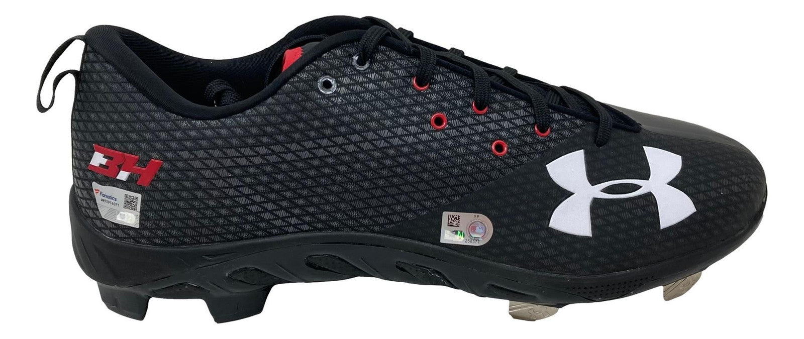 Bryce Harper Autographed Game-Issued Philadelphia Phillies Under Armour Cleats - Size 3 - Official Fanatics Authentic - Perfect for Baseball Memorabilia Collection & Sports Fan Gifts