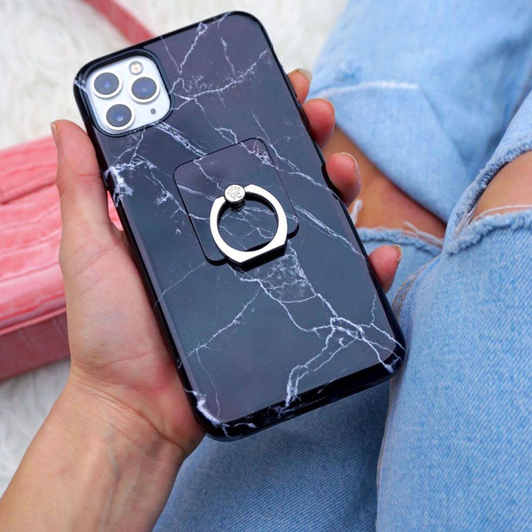 Premium Black Marble iPhone Case - Slim Protective Cover with Anti-Slip Grip | Perfect for Work, Travel & Everyday Use