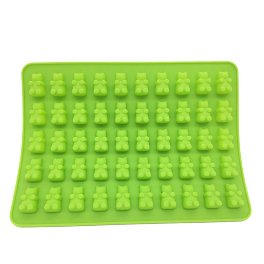 50-Piece DIY Bear-Shaped Candy Jelly Mold Maker Kit - Reusable Gummy Molds for Homemade Treats (Green) | Perfect for Birthday Parties, Baby Showers & Holiday Desserts