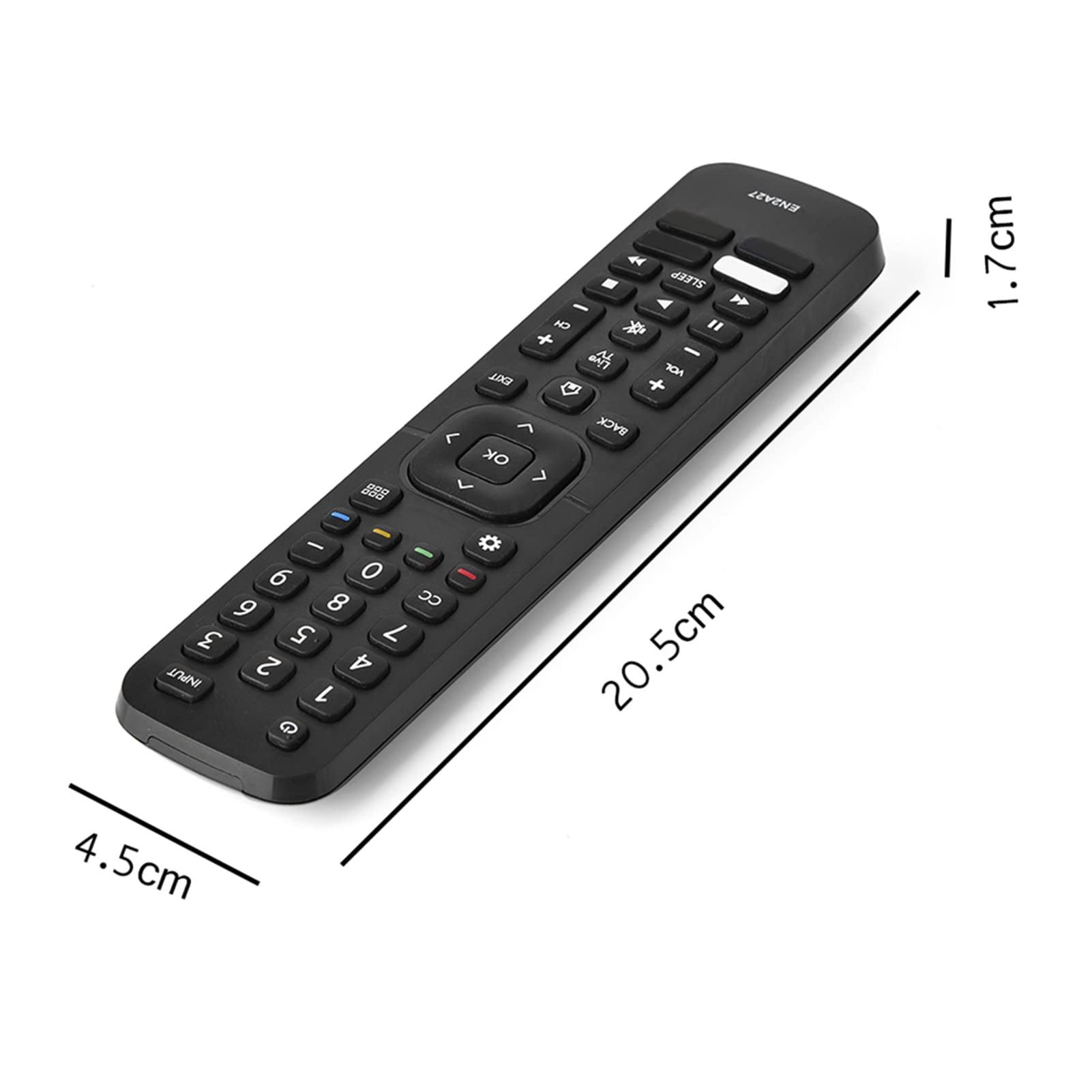 Universal TV Remote Control Replacement for Hisense LED TV - Compatible with EN2A27 Model | Easy Setup for Living Room, Bedroom & Home Theater Use
