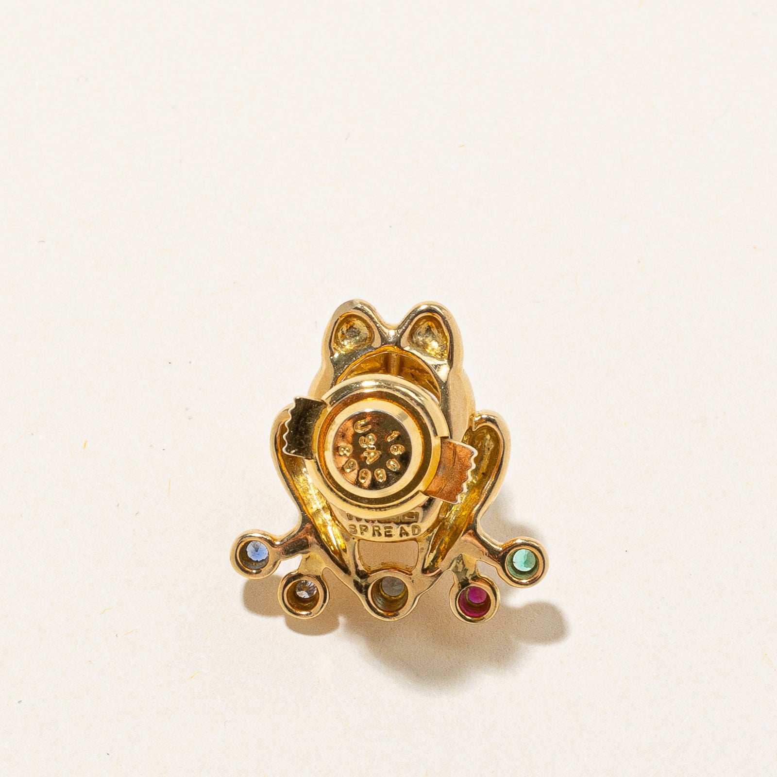 Miwa Multi Gemstone & Pearl Frog Brooch Pin - 0.15ctw Natural Stones, Elegant Jewelry Gift for Women, Perfect for Parties, Weddings & Special Occasions