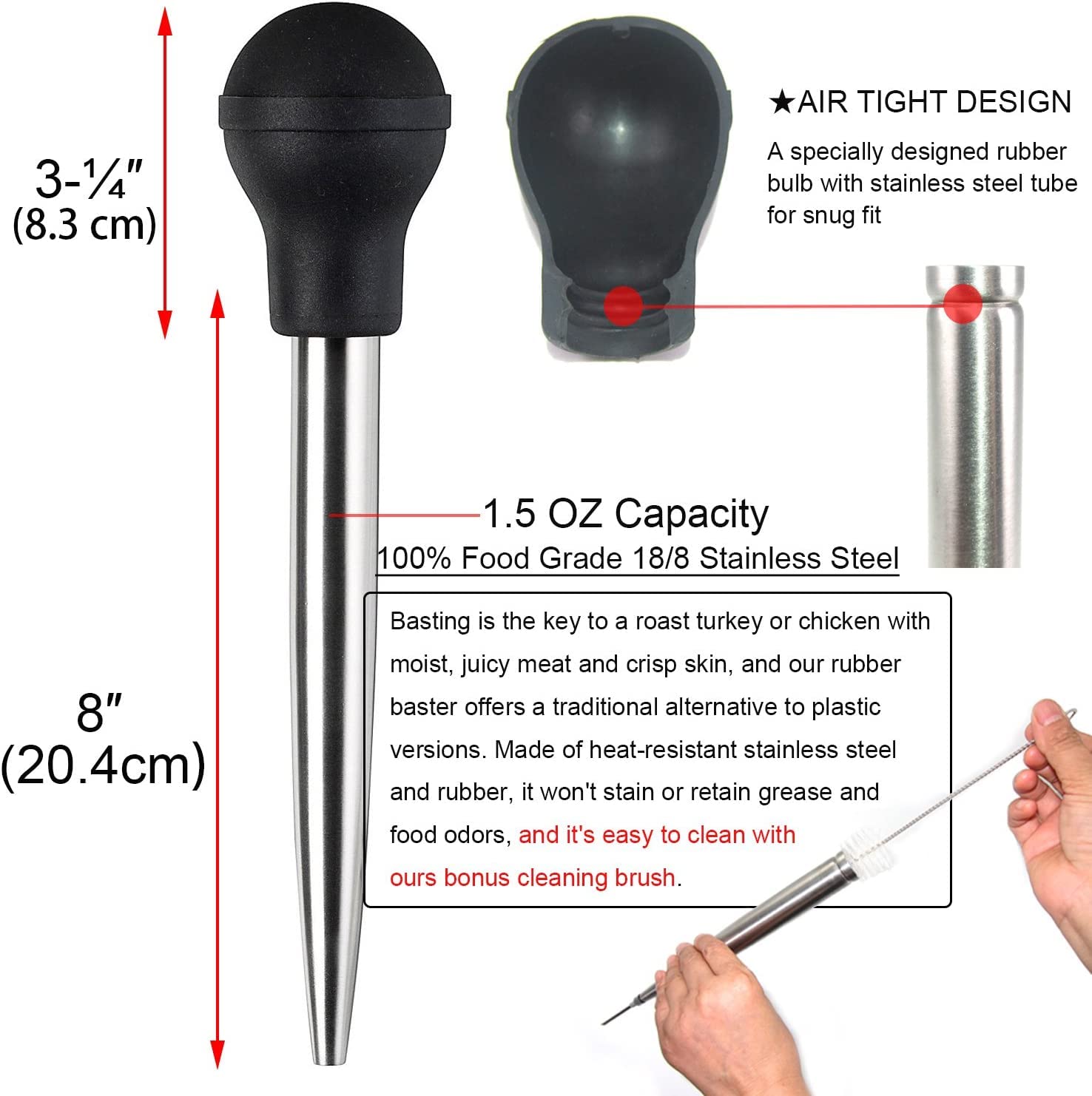 KAYCROWN Turkey Baster and Roast Lifters Set - 12