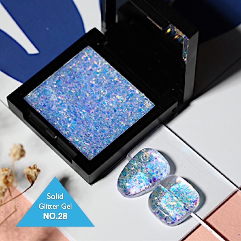 Premium Solid Glitter Gel - White Series (5g) for Nail Art, DIY Crafts & Makeup | Long-Lasting Sparkle for Professional & Home Use