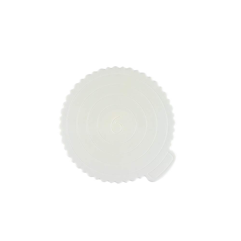 Reusable 6-Inch Round Plastic Cake Board with Handles - Perfect for Mousse Cakes, Cupcakes & Desserts | Durable Cake Base for Home Baking, Party Supplies & Professional Pastry Display