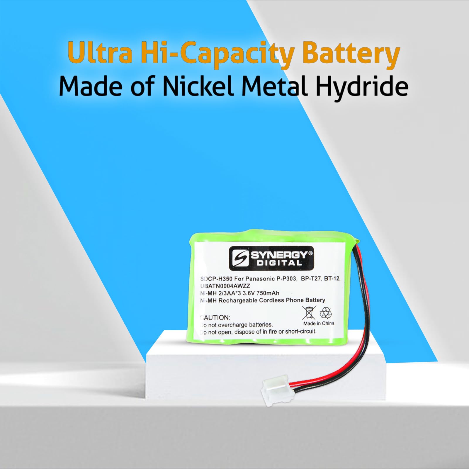 Synergy Digital Cordless Phone Batteries for AT&T E1828 - 4 Pack Ni-MH 3.6V 750mAh High Capacity Replacement Batteries | Perfect for Home & Office Cordless Phones
