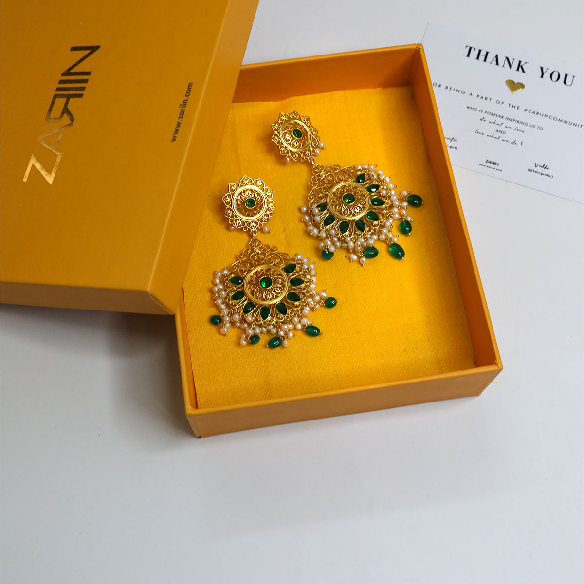 Gul e Bahar Earrings – Elegant Floral Design for Women | Perfect for Weddings, Parties & Special Occasions