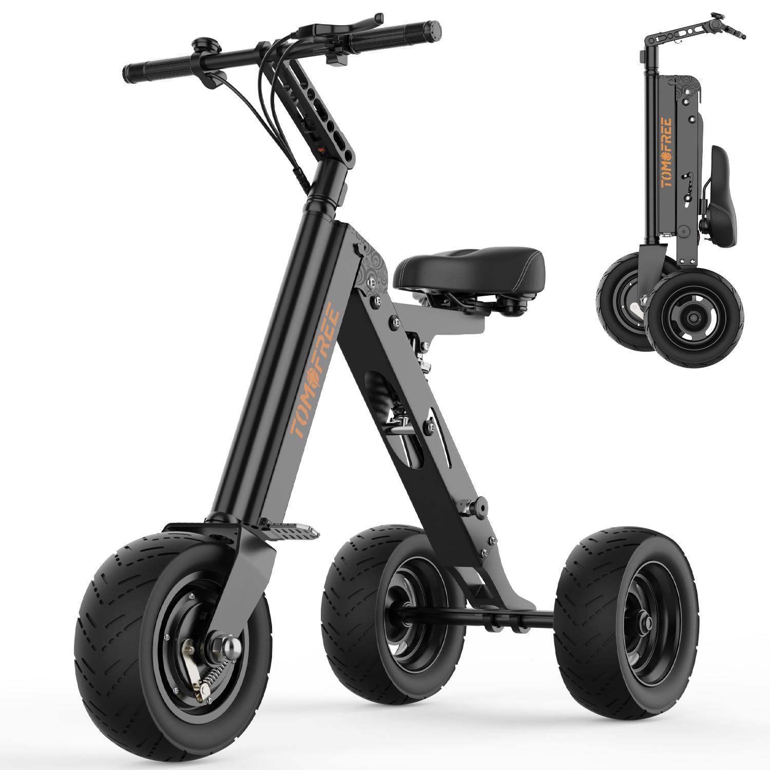 3 Wheel Electric Scooter for Adults with Seat - 41.84lbs Lightweight Folding Mobility Scooter for Seniors - 15MPH Speed & 15 Miles Range - Foldable Mini Tricycle with LED Display (Black) - Perfect for Commuting, Shopping & Outdoor Recreation