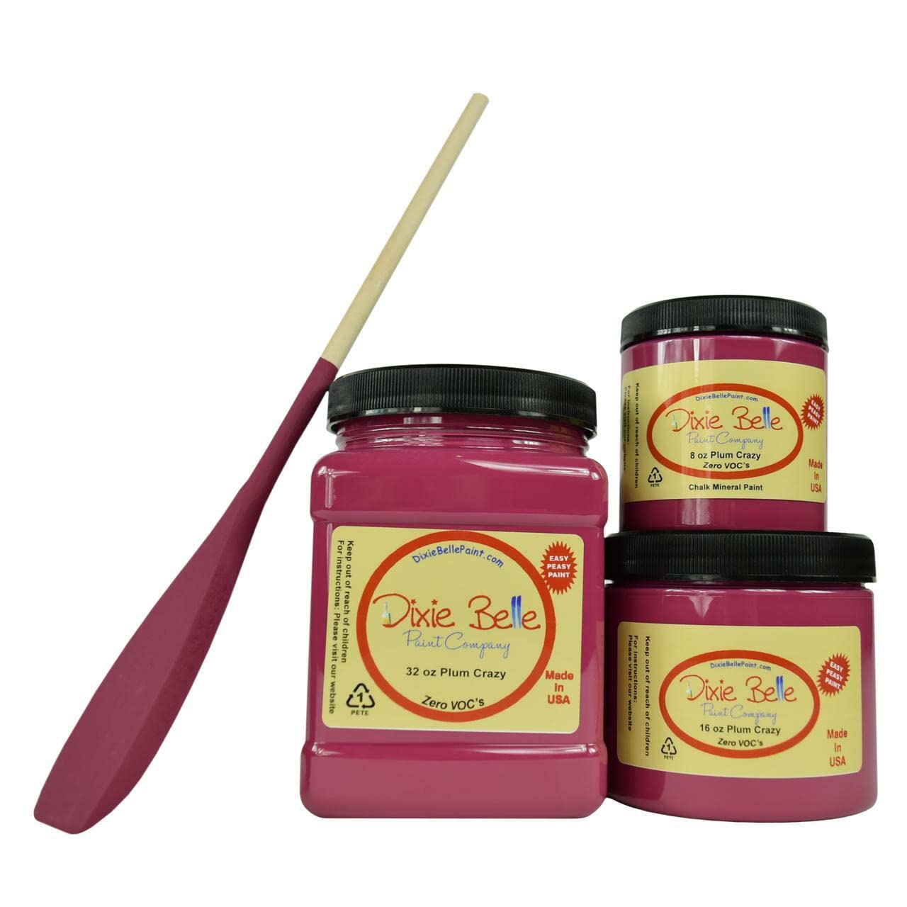 Dixie Belle Chalk Finish Furniture Paint - Plum Crazy (8oz) | Non-Toxic, Water-Based for DIY Home Decor, Cabinets & Wood Furniture Refinishing