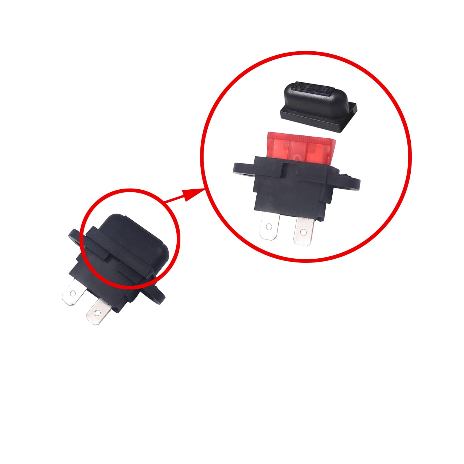 Auto ATC Blade Standard Fuse Holder with Cover - 10 Pack for Car, Boat, Truck & SUV - Waterproof Protection for Electrical Systems | Perfect for Marine, RV & Automotive Applications