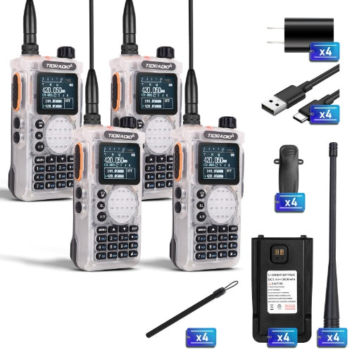 2nd Gen TD H8 GMRS Dual Band Radio 4 Pack - Long Range Walkie Talkies for Outdoor Adventures, Camping, Hiking & Emergency Communication