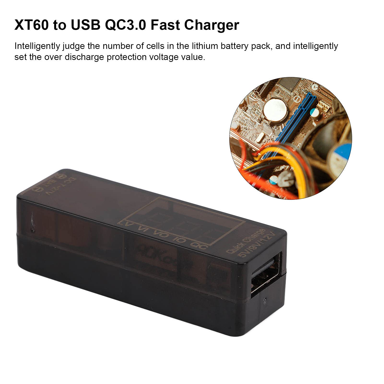 QC3.0 USB Car Charger Adapter with Overload & Short Circuit Protection - Fast Charging USB Port for Model Cars, Trucks & Vehicles - Perfect for Road Trips & Long Drives
