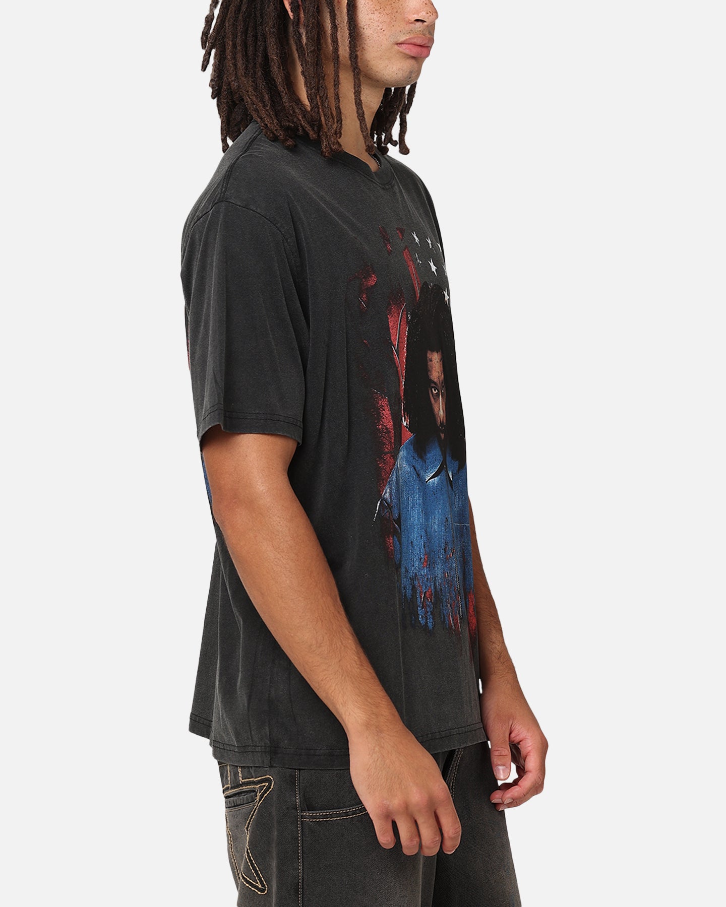 21 Savage Dream T-Shirt - Washed Black Vintage Rap Tee for Men | Hip Hop Streetwear & Concert Outfit