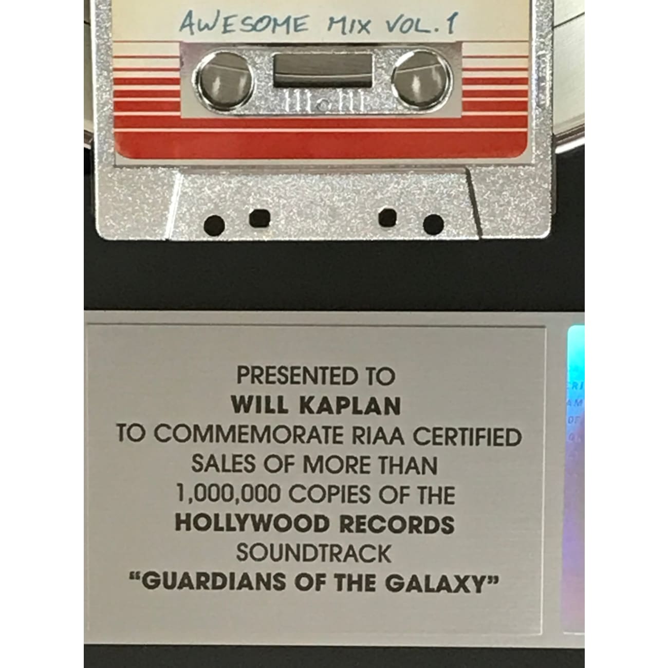Guardians of the Galaxy Awesome Mix Vol. 1 Platinum Album Award - New Official Soundtrack Vinyl Record - Perfect for Marvel Fans, Music Collectors & Home Decor