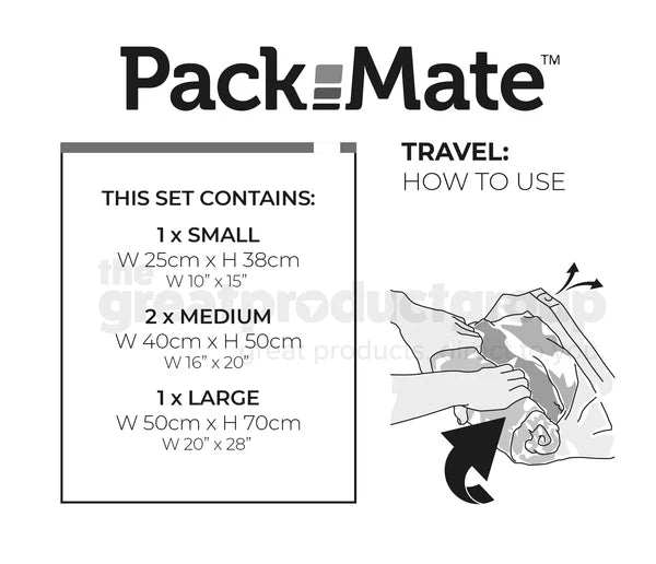 4-Piece Travel Storage Bags Set (1 Small, 2 Medium, 1 Large) - Perfect for Luggage Organization, Packing Cubes & Clothes Storage - Ideal for Vacations, Business Trips & Camping