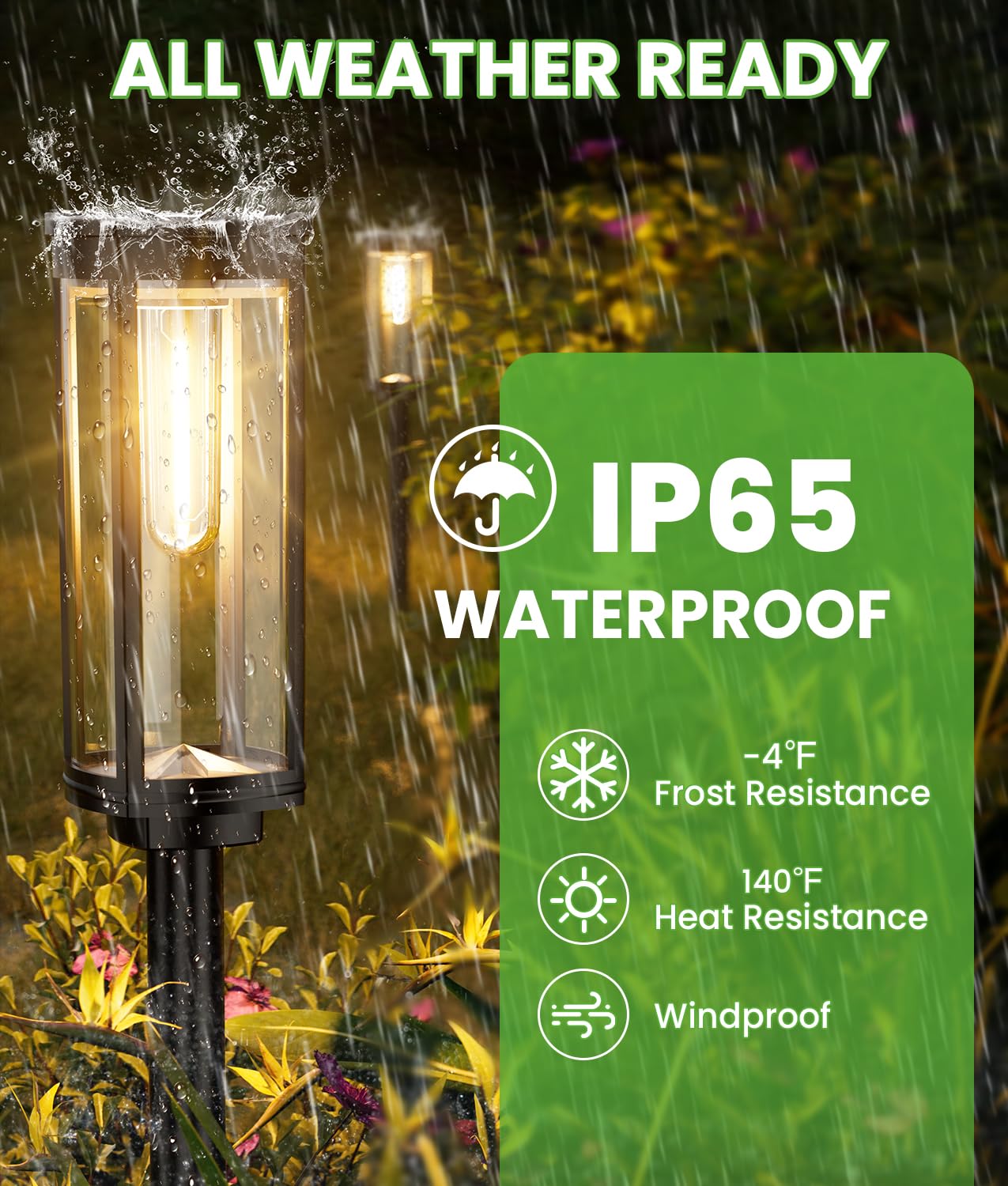 8 Pack Solar Pathway Lights Outdoor - Waterproof IP65 Solar Powered Garden Lights with Auto On/Off for Lawn, Patio, Walkway & Driveway - Perfect Landscape Lighting for Gardens, Yards and Outdoor Decor