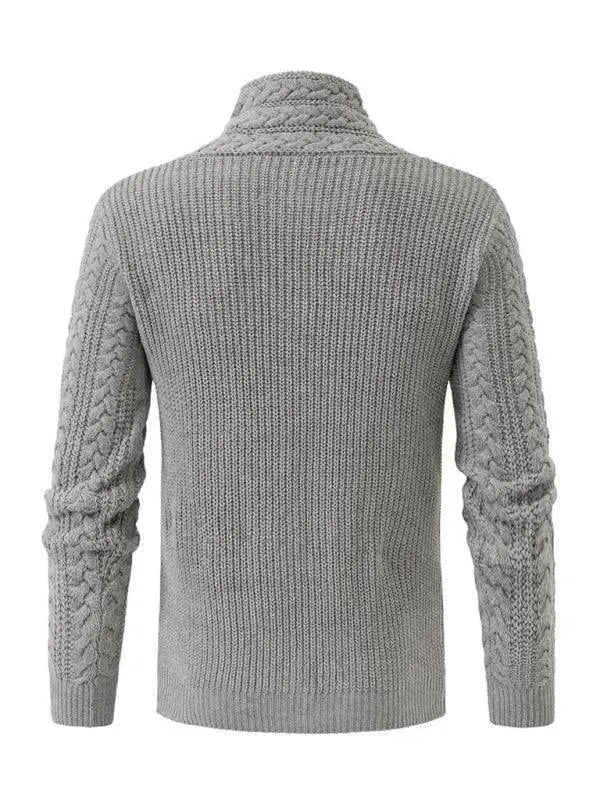 Men's Warm Turtleneck Pullover Sweater - Winter Knit Top for Casual Wear, Office & Outdoor Activities