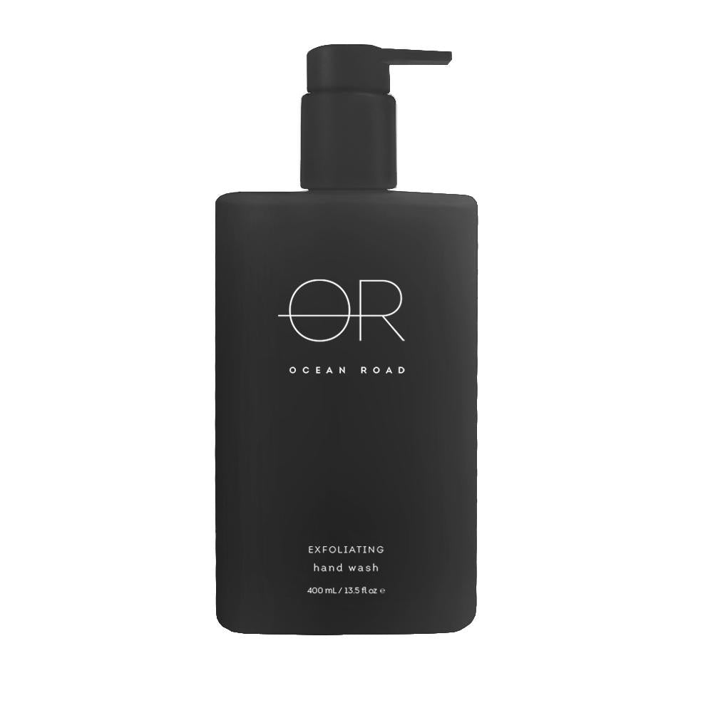 Caronlab Ocean Road Black Exfoliating Hand Wash 400ml - Deep Cleansing & Exfoliating Hand Soap for Men & Women - Perfect for Dry, Rough Skin Care at Home, Salon, or Spa