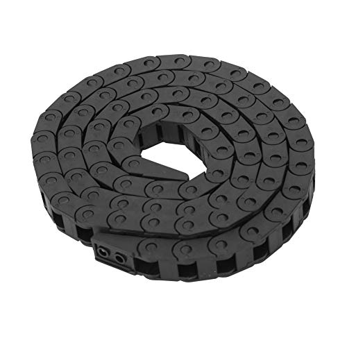 7mm Black Nylon Cable Drag Chain for 3D Printer & CNC Machine - 15x12x3mm Wire Protection - Perfect for Cable Management in Workshops & DIY Projects