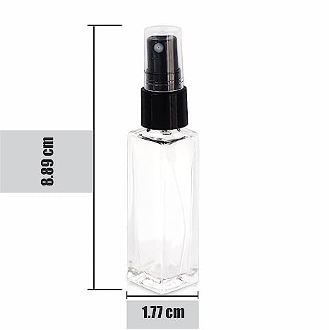 6-Pack 8ml Refillable Clear Glass Perfume Bottles with Spray Pump - Travel Essential for Perfume, Aromatherapy Oils & Fragrant Water Blends | Perfect for DIY, Gifts & On-the-Go Use