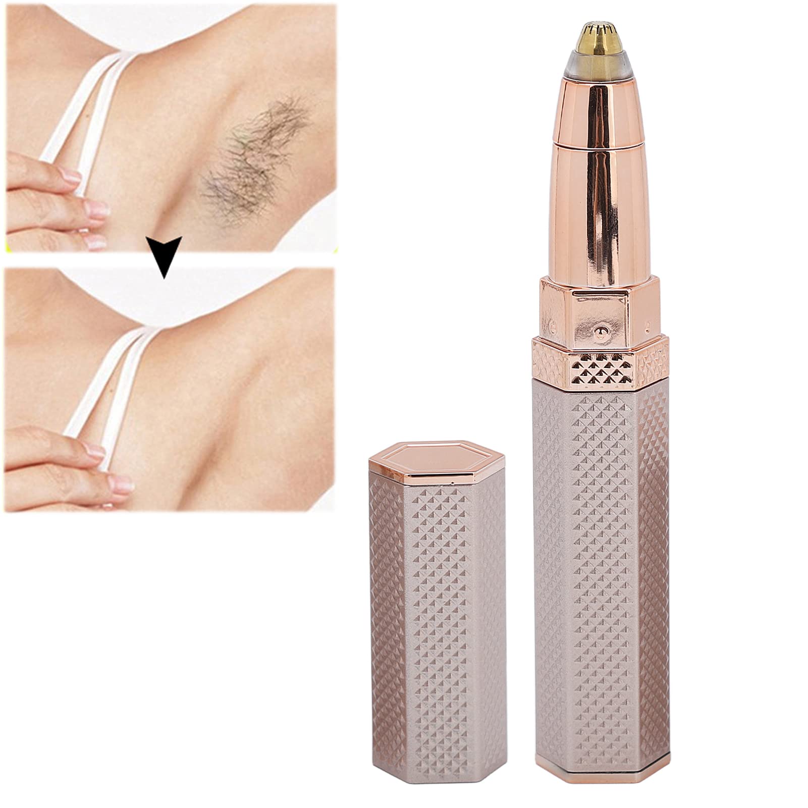 Best Women's Electric Razor - 4-in-1 Eyebrow Trimmer & Facial Hair Remover for Beard, Lip, Nose & Armpit - Portable Grooming Kit for Home & Travel - Perfect for Quick Touch-Ups & On-The-Go Hair Removal