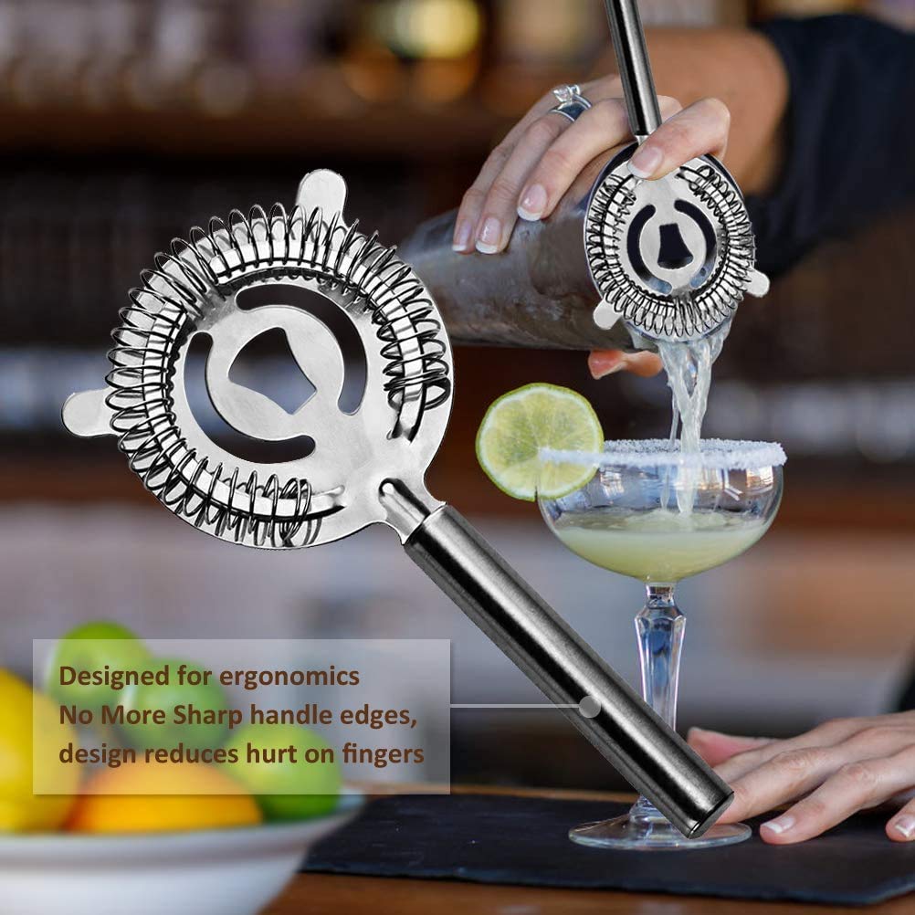 22-Piece Professional Bartender Kit with Stand - Stainless Steel Cocktail Shaker Set for Home Bars, Parties & Mixed Drinks | Durable Bar Accessories for Margaritas, Mojitos & Cocktail Making