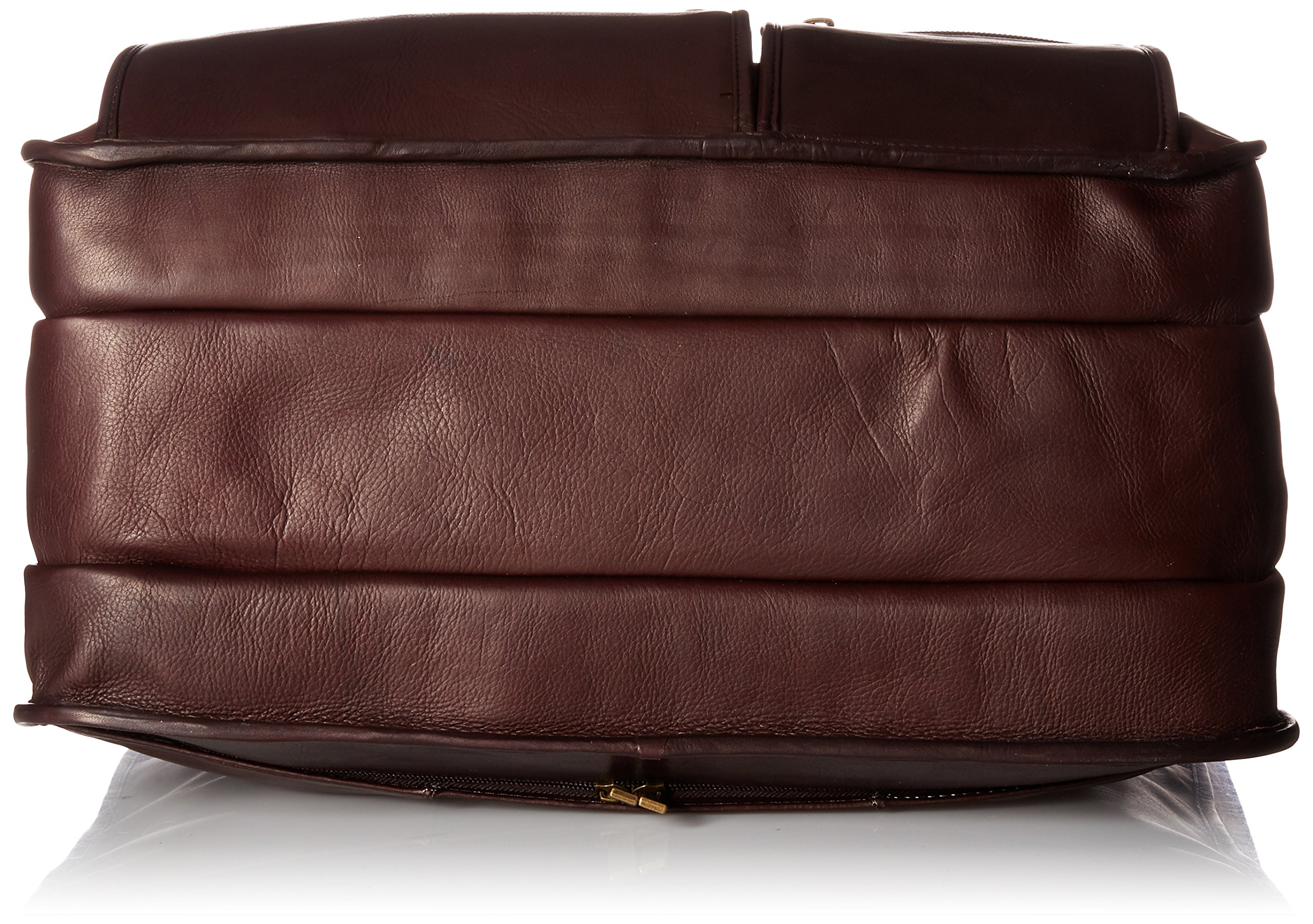 Claire Chase Jumbo Executive Laptop Briefcase for Business Professionals - Stylish Cafe Brown Leather Computer Bag - Perfect for Office, Travel & Business Meetings