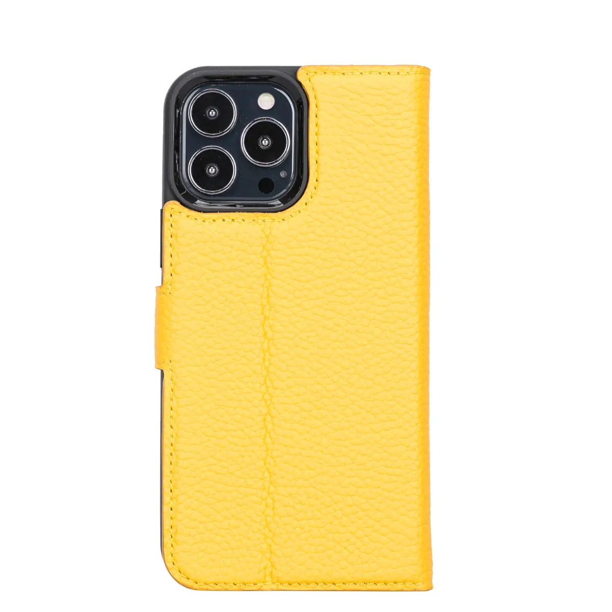 Premium Yellow Leather Wallet Case for iPhone 13 Pro Max - Slim Protective Cover with Card Slots | Perfect for Everyday Use, Travel & Business (2023 Model)