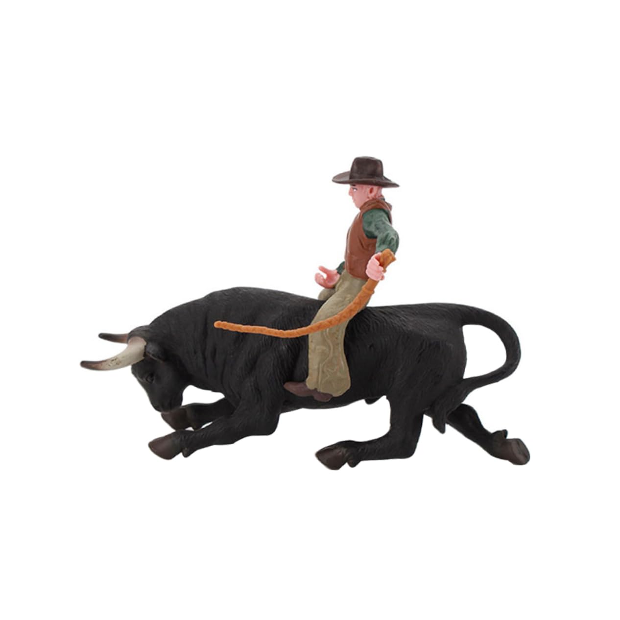 Western Bull Bullfight Figurine Set - Bull Riding Toy with Rider for Boys & Kids - PVC Animal Playset for Toddlers - Birthday Gift & Home Decor - Perfect for Cowboy Themed Parties, Playtime, and Nursery Decor